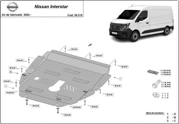 Unterfahrschutz für Motor der Marke Nissan Interstar