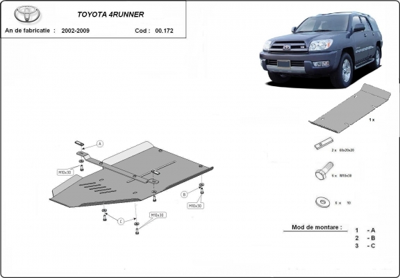 Stahl Getriebe Schutz für  Toyota 4Runner
