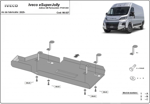 Stahlschutz für AdBluetank der Marke Iveco eSuperJolly