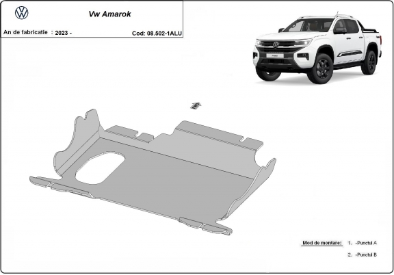 Aluminium Unterfahrschutz für Motor der Marke Volkswagen Amarok