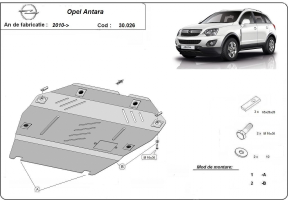 Unterfahrschutz für Motor der Marke Opel Antara