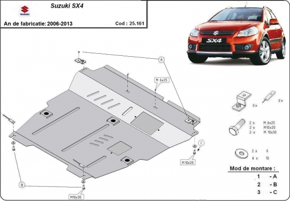 Unterfahrschutz für Motor der Marke Suzuki SX 4