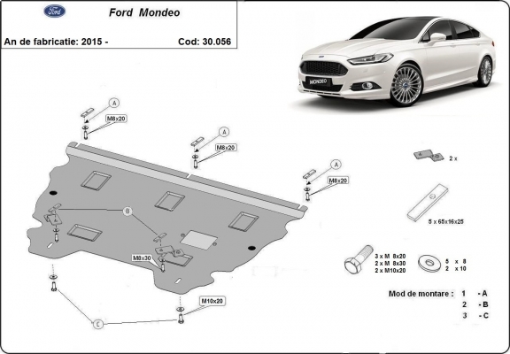 Unterfahrschutz für Motor der Marke Ford Mondeo 5
