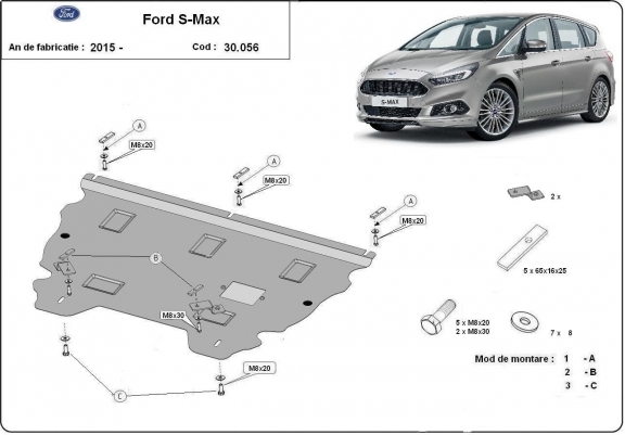 Unterfahrschutz für Motor der Marke Ford S-Max