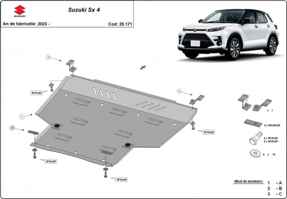 Unterfahrschutz für Motor der Marke Suzuki SX 4 - Aktionspaket