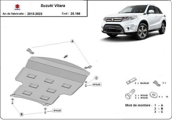 Unterfahrschutz für Motor der Marke Suzuki Vitara