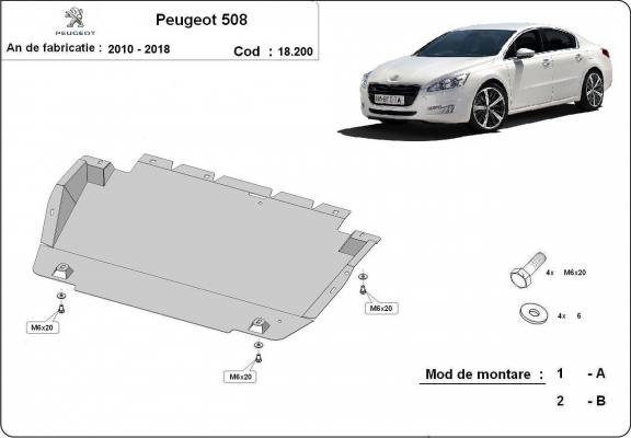 Unterfahrschutz für Motor der Marke Peugeot 508