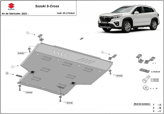Aluminium Unterfahrschutz für Motor der Marke Suzuki S-Cross