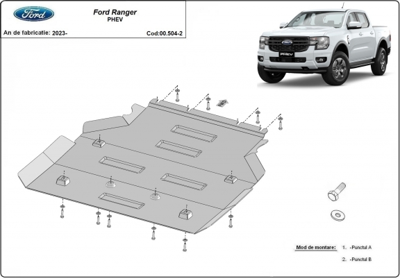 Stahl Getriebe Schutz für  Ford Ranger