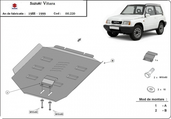 Stahl Getriebe Schutz für  Suzuki Vitara