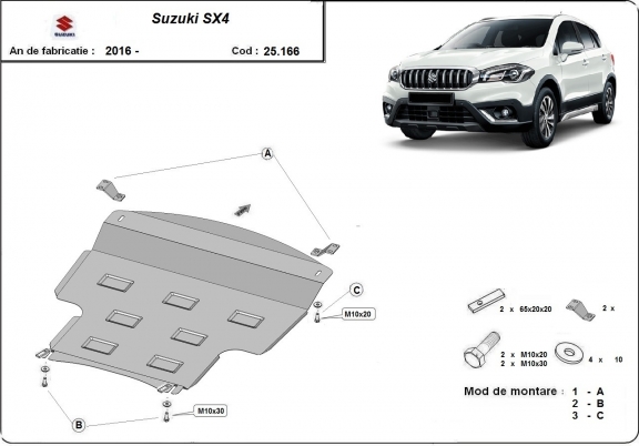 Unterfahrschutz für Motor der Marke Suzuki SX4