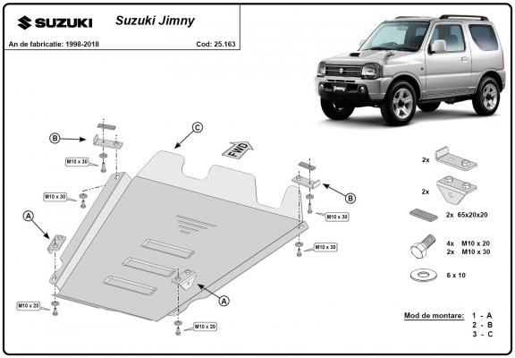 Stahl  Verteilergetriebe Schutz für  Suzuki Jimny