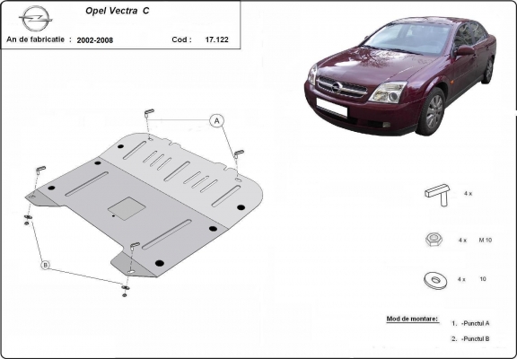 Unterfahrschutz für Motor der Marke Opel Vectra C