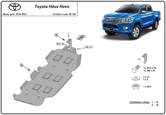 Stahschutz für Treibstofftank der Marke  Toyota Hilux Revo