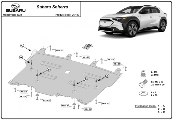 Unterfahrschutz für Motor der Marke Subaru Soltera