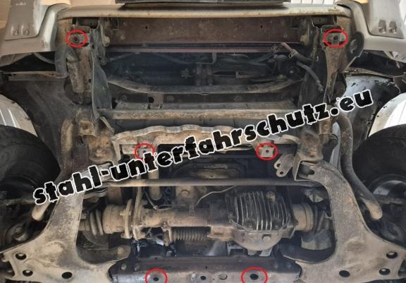Unterfahrschutz für Motor und  kühler aus Stahl für  Mitsubishi Pajero 3 (V60, V70)