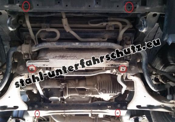 Unterfahrschutz für Motor und  kühler aus Stahl für  Mitsubishi Pajero 4 (V80, V90)