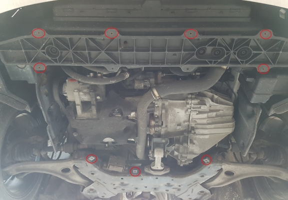 Unterfahrschutz für Motor und Getriebe aus Stahl für  Hyundai i40