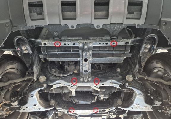 Unterfahrschutz für Motor der Marke Toyota Land Cruiser - Aktionspaket Aluminium