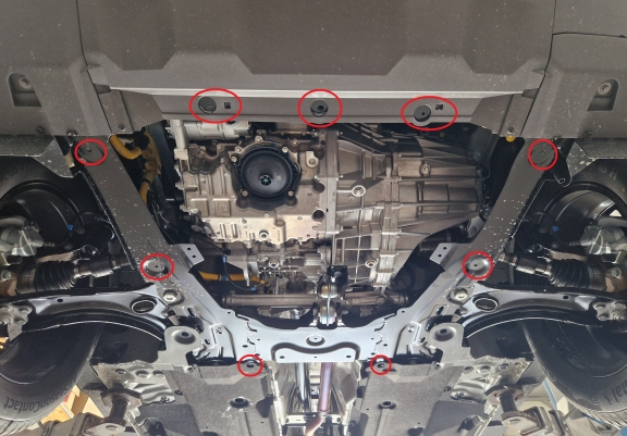Aluminium Unterfahrschutz für Motor der Marke Dacia Duster- 4x2