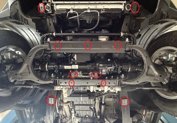 Unterfahrschutz für Motor der KGM Musso 