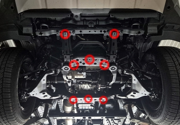 Aluminium Unterfahrschutz für Motor der Marke Toyota Hilux