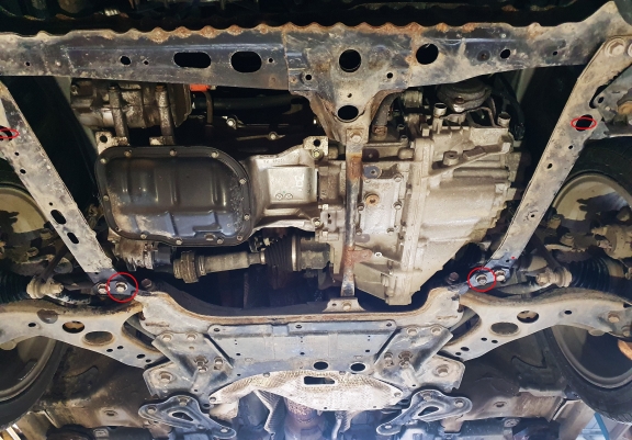 Aluminium Unterfahrschutz für Motor der Marke Toyota Prius